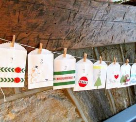 easy diy advent calendar, seasonal holiday decor, I hung it on my mantel but she s going to take it home for my granddaughter
