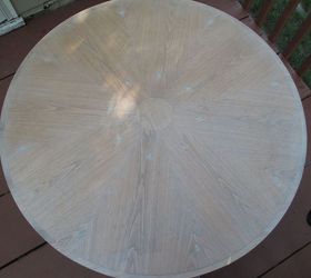 refinishing a craigslist table, home decor, outdoor furniture, painted furniture, Then the wood should be sanded for a smooth stain I started with coarse 80 to remove deeper scratches then 120 and finally 180 for a soft finish The black paint on the legs and sides was also sanded to remove the glossy finish