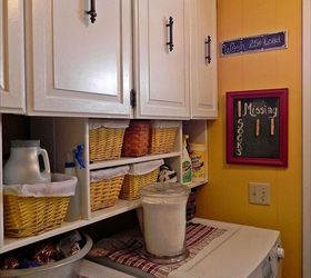 makeover of a mobile home photo heavy post, diy, doors, home decor, taking a bright color into the smallest laundry room turned it from a dark dismal corner to a fun place to do laundry yeah right