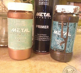 creating a faux patina, crafts, painting, I used Copper and Bronze for this project