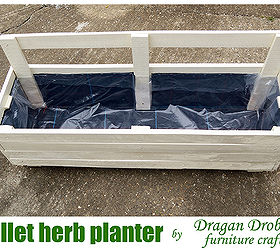 pallet herb planter by dragan drobac furniture crafts, diy, gardening, pallet projects, repurposing upcycling