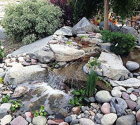 pondless water feature renovation, outdoor living, ponds water features, Higher angle shot