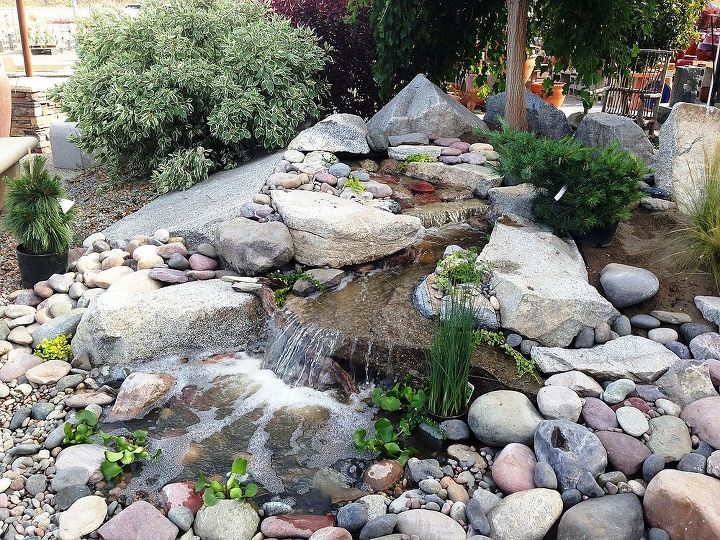 pondless water feature renovation, outdoor living, ponds water features, Higher angle shot