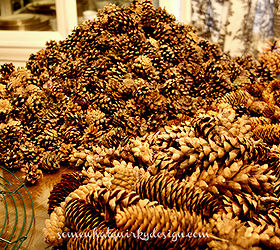 do you know how to make a pine cone wreath, crafts, seasonal holiday decor, You need some long skinny pine cones and various sizes of small pine cones