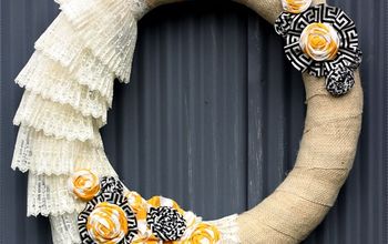 How To Make A Burlap and Lace Wreath