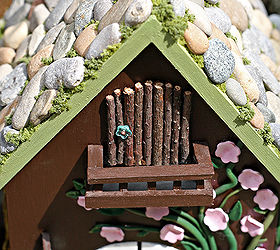 diy fairy house using craft supplies, crafts, Fairy house door with balcony