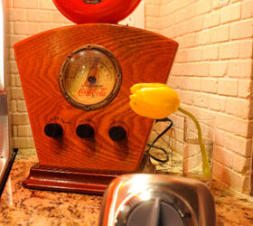 hey guys these are photos of my renovation for cbs better mornings atlanta shoot, home decor, yes the coke radio works