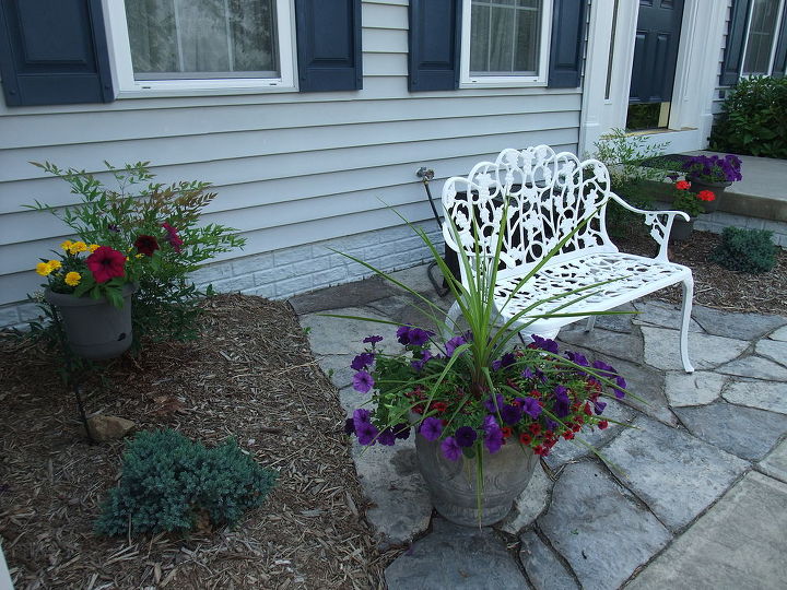 front patio, gardening, outdoor living, patio, Front Patio