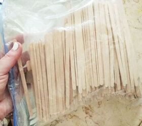 Turn leftover coffee stirrers into a really interesting wall accent