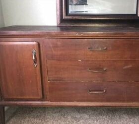 How to hide the damage on an old, scratched up dresser in a beautiful way