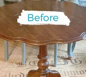 Do these 2 things to make any damaged table look like a vintage treasure