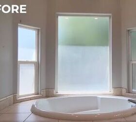 The guy surprised his wife with a beautiful, 1-hour bathroom update