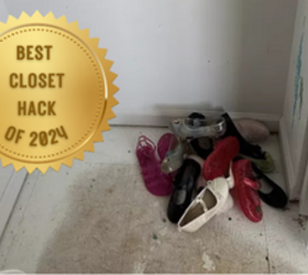 Instead of piling all of your shoes in your entryway, copy this space-saving hack