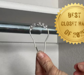 Hang shower hooks on your closet rod for this easy hack