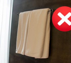 This clever towel hanging trend gives you more storage thanks to one simple twist