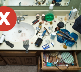 If you hate a cluttered bathroom countertop, you have to see her dollar store fix