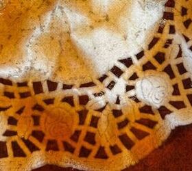 Soak a stack of doilies in tea to make your tablescape look simply stunning
