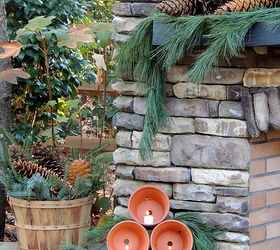 clay pot christmas tree, christmas decorations, outdoor living, seasonal holiday decor