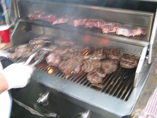 outdoor kitchen deck amp herb garden after lying in the gardens or soaking in, decks, flowers, outdoor living, best part of it all thick juicy ribeye s and lamb chops right off the grill
