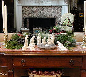 thrift store nativity scene, christmas decorations, crafts, seasonal holiday decor, Love it in our family room