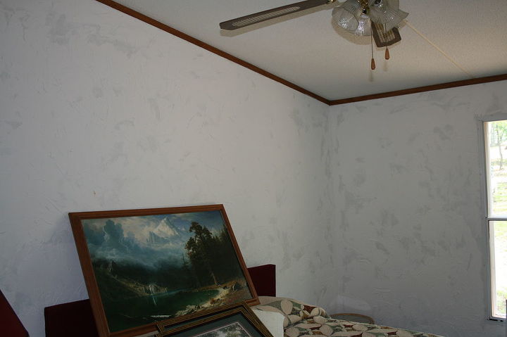 diy fix to hide damaged walls or paneling, Mud only