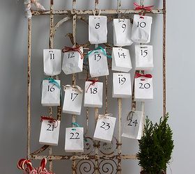 here are some last minute holiday decorating ideas for your home, crafts, fireplaces mantels, repurposing upcycling, seasonal holiday decor, Make an advent calendar and fill the bags with your favorite candies and place near entry