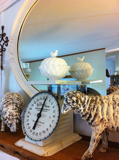new farmhouse decor, home decor, Here s another bird decor added to my old scales