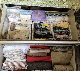 craft hutch, cleaning tips, mason jars, painted furniture, repurposing upcycling, shelving ideas, storage ideas, Fabric storage in old lateral file drawers