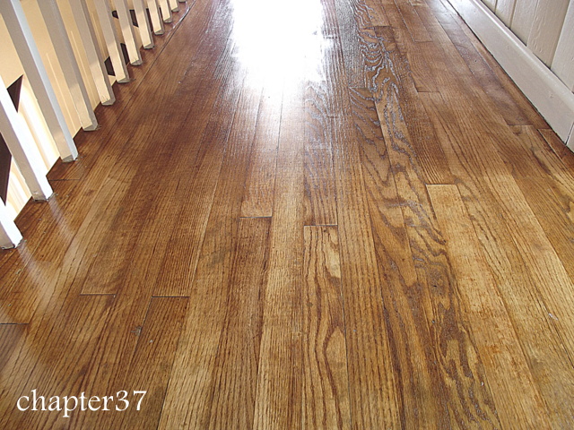 refinishing a floor the easy way, diy, home improvement, pretty wood grain and varying colors this is why I couldn t stain over top of it
