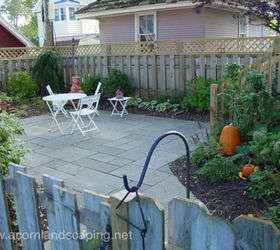 backyard patio designs rochester ny, concrete masonry, decks, gardening, landscape, outdoor furniture, outdoor living, Backyard Bluestone Patio Installation Landscape Design Low Maintenance Plantings Fence Deck Steps Redesign in Rochester NY by Acorn Landscaping Certified Aquascape Contractors Landscape Contractors Designers of Rochester NY