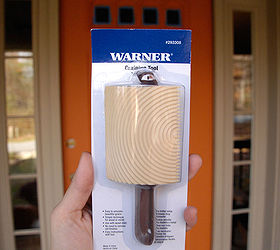 front door redo using faux wood grain technique, This handy tool helped create the look of real wood grain
