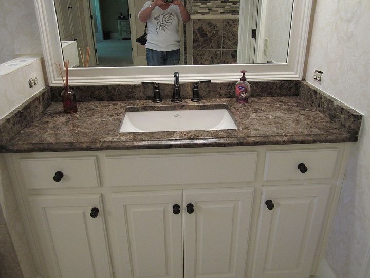 wow what a show continued, bathroom ideas, home decor, home improvement, Just a real pretty marble