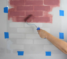 learn how to stencil the brick allover pattern, painting, wall decor