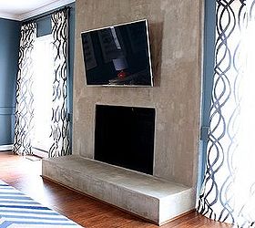 diy concrete fireplace for less than 100, concrete masonry, diy, fireplaces mantels, living room ideas, DIY Concrete Fireplace