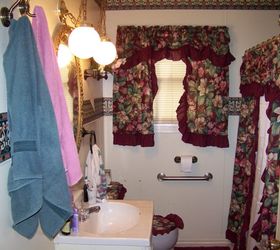 bathroom makeover turned into major bathroom remodel, bathroom ideas, diy, home decor, Even adding our curtains from the old house didn t help this bathroom