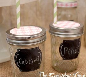 easy budget friendly bridal or baby shower ideas, chalkboard paint, crafts, stick on chalkboard labels