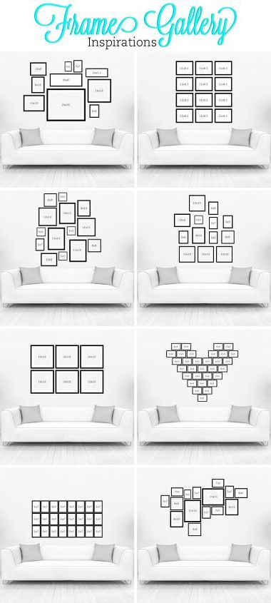 gallery wall ideas to transform any room, home decor, wall decor, Layouts by Timeless Frames