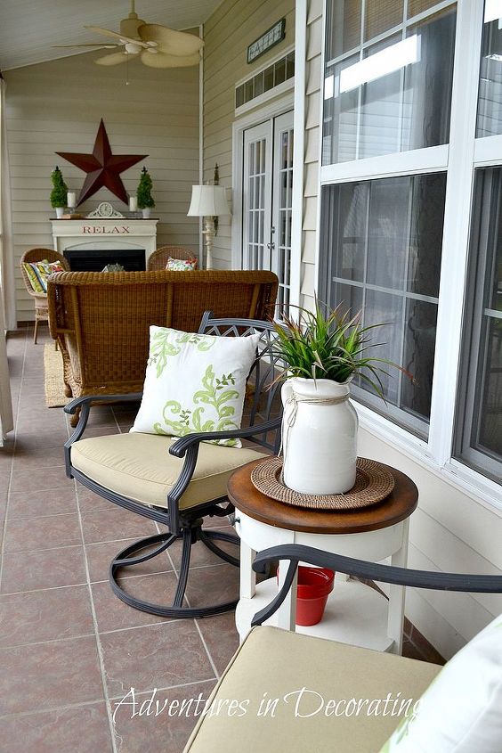 our summer porch, outdoor living, seasonal holiday decor