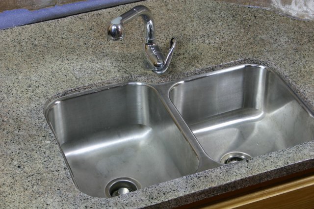 icoat kitchen amp bath remodeling ideas, bathroom ideas, concrete masonry, concrete countertops, countertops, home decor, kitchen cabinets, kitchen design, kitchen island, We can help with new sinks or carefully remove and re install your existing sink during iCoat projects All cabinets and floors are carefully protected as well