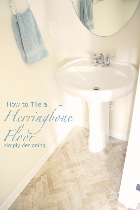 diy herringbone tile floors, bathroom ideas, diy, flooring, how to, tile flooring, tiling