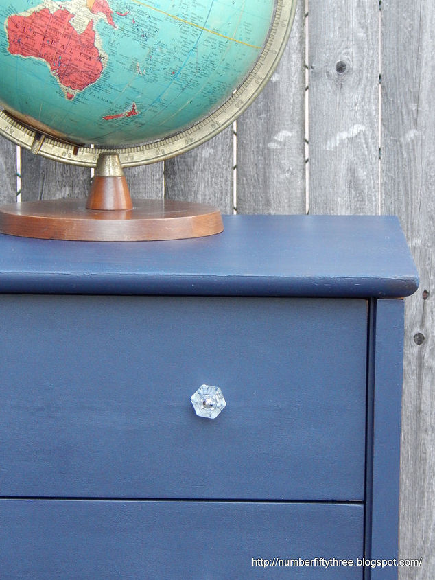 coastal blue mcm dresser, painted furniture