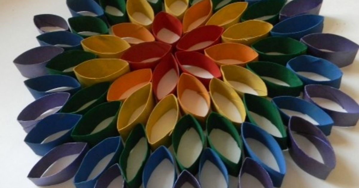 Hanging Rainbow Flower From Recycled Materials | Hometalk