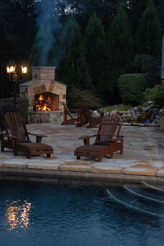 fireplaces and fire pits, concrete masonry, fireplaces mantels, outdoor living