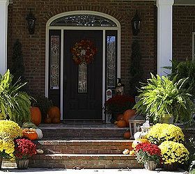 gardening outdoor decorating, gardening, seasonal holiday decor, Front Entry Ready for Fall
