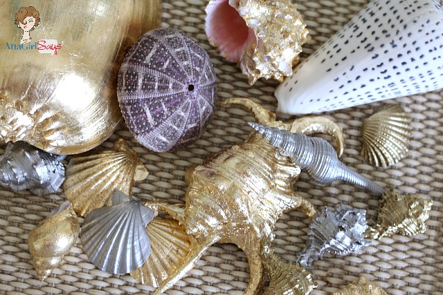 how to make gilded seashells, crafts