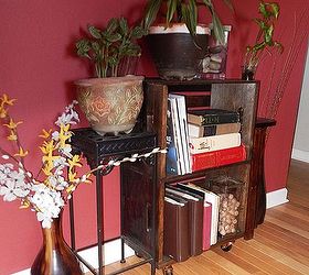 vintage wine crate side table, painted furniture, repurposing upcycling