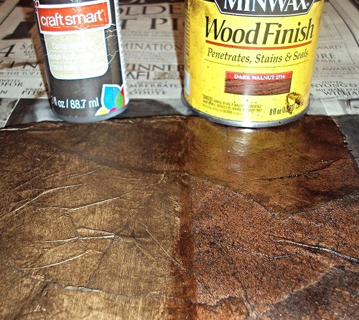 how to create a faux leather finish using brown paper