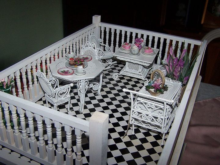 my hobby is miniature dollhouses this is my french caf, crafts, The top deck