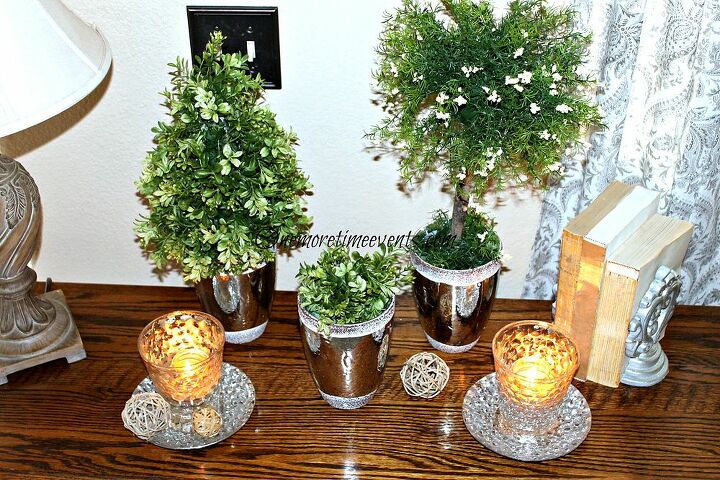 adding topiaries and 2 different vignettes, gardening, home decor, Topiary Vignette