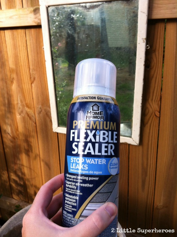 how to weatherproof a garden mirror, diy, gardening, how to, outdoor living, painting, Flexible Sealer used to protect garden mirror